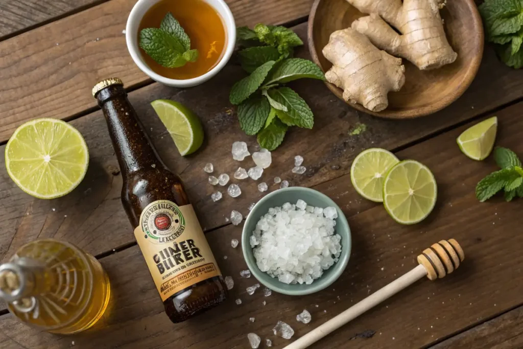 Ingredients for Making Ginger Beer Mocktails