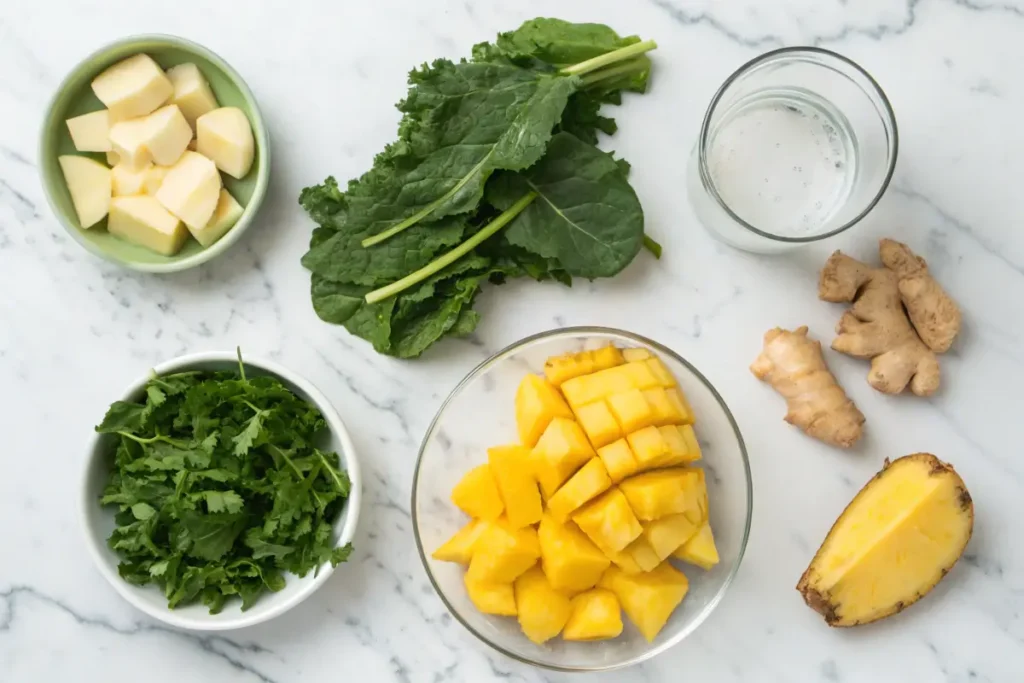 Ingredients for Detox Island Green Smoothie