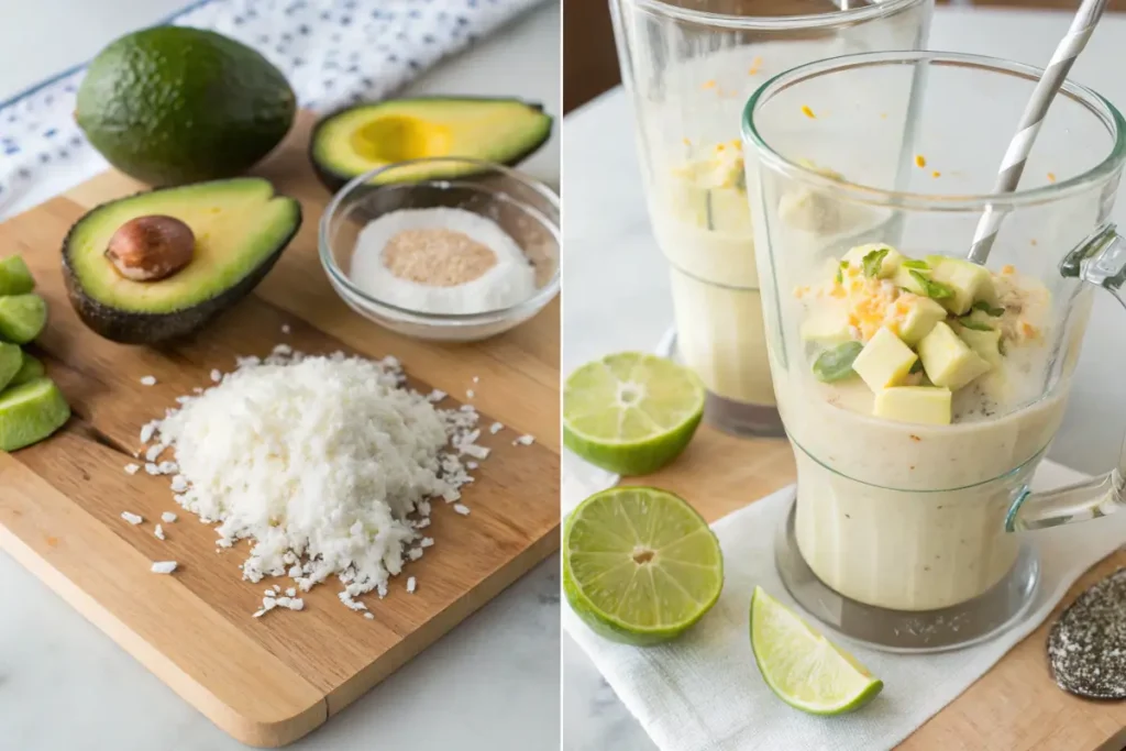 Step-by-step making of Avocolada Tropical Smoothie