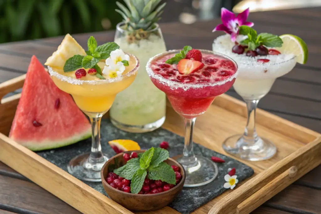  Margarita mocktail variations with fruity garnishes