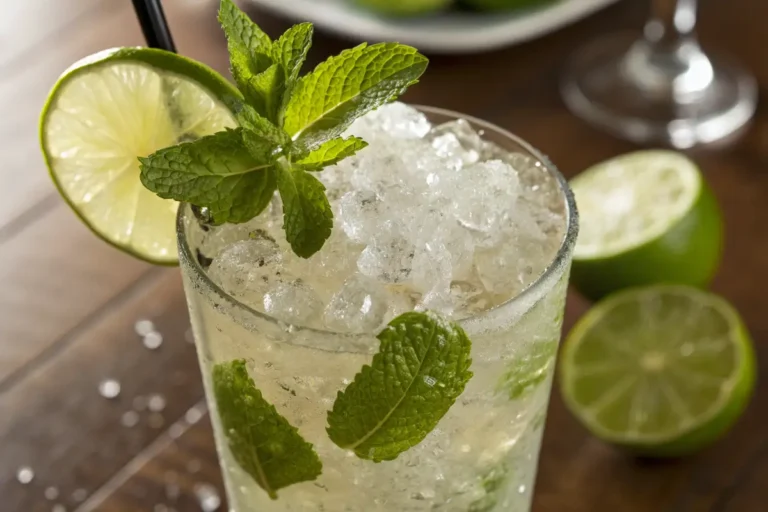 Refreshing Virgin Mojito with Mint and Lime