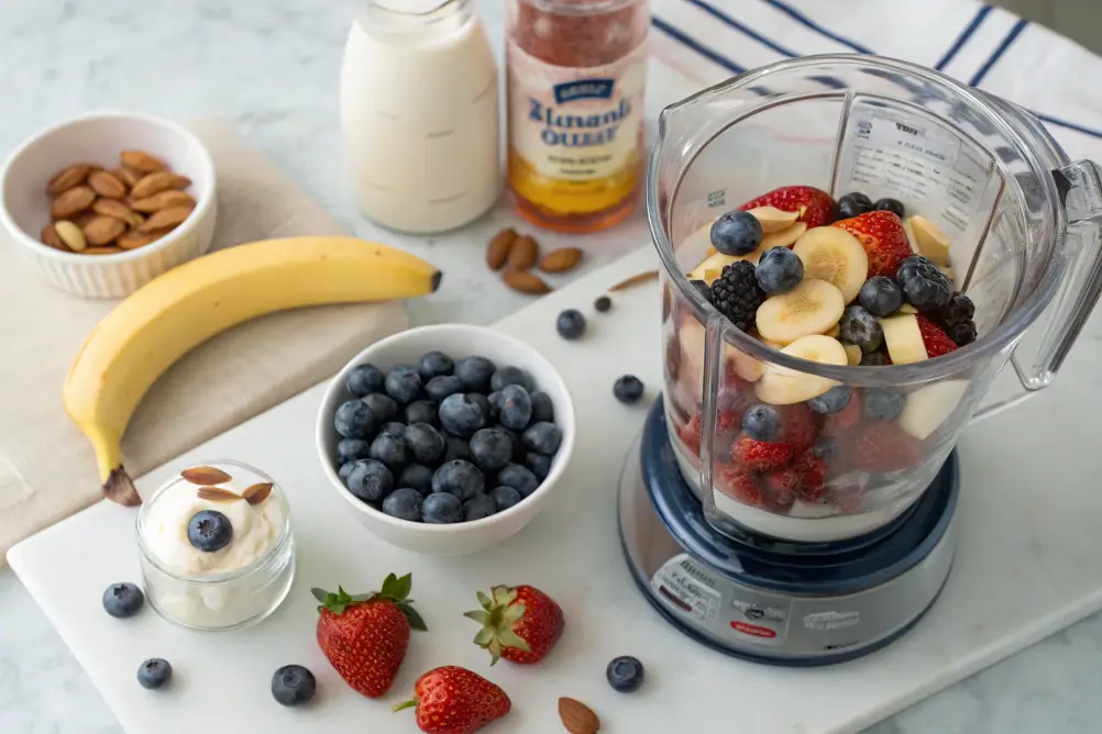 Ingredients in blender	