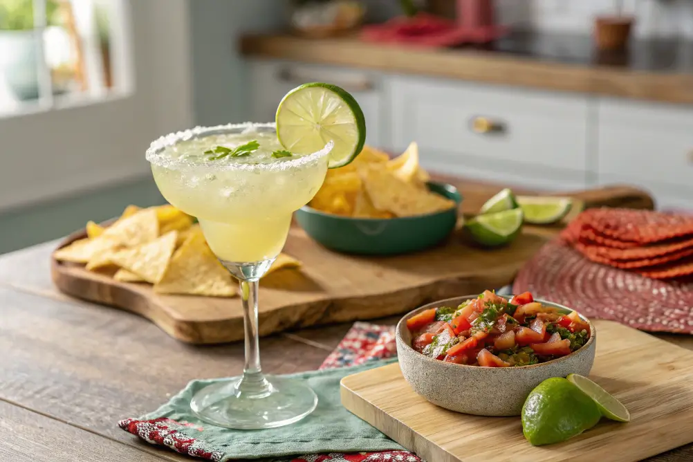 3-Ingredient Virgin Margarita served with tacos